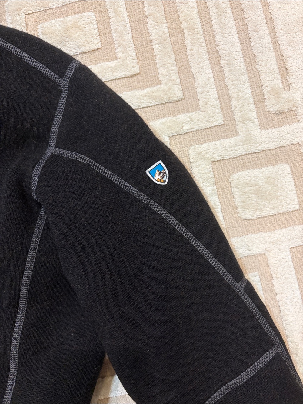 KÜHL Black 1/4 Zip Fleece Pullover with Contrast Stitching - Picture 5 of 5